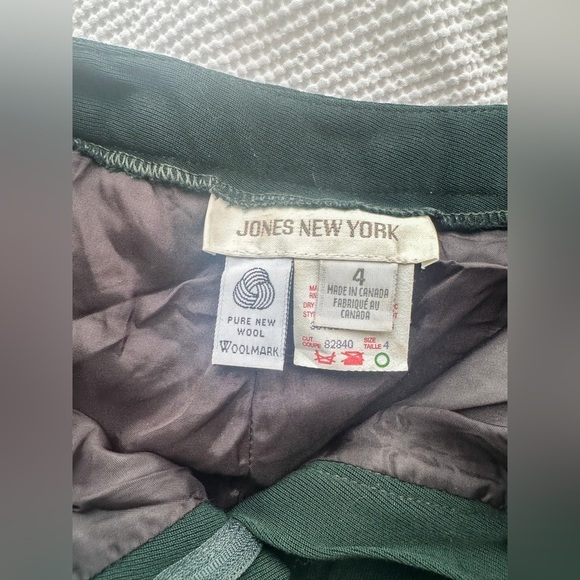 Jones New York - Vintage - Pant Trousers - Deep Green - Fully Lined - Size 4 - Picture 3 of 8
